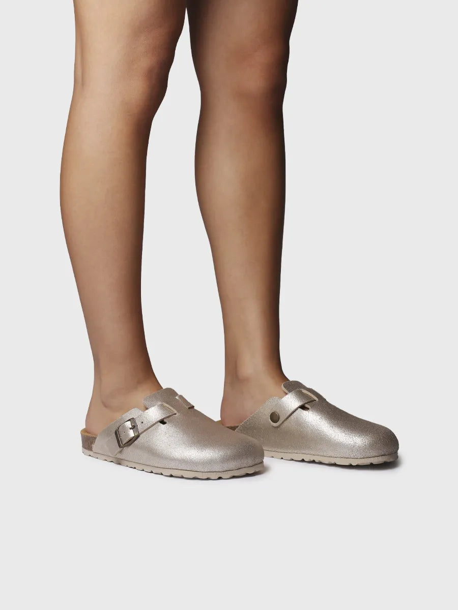  - Zueco de mujer en serraje con hebilla | GEMINA-QT  - Toni Pons  