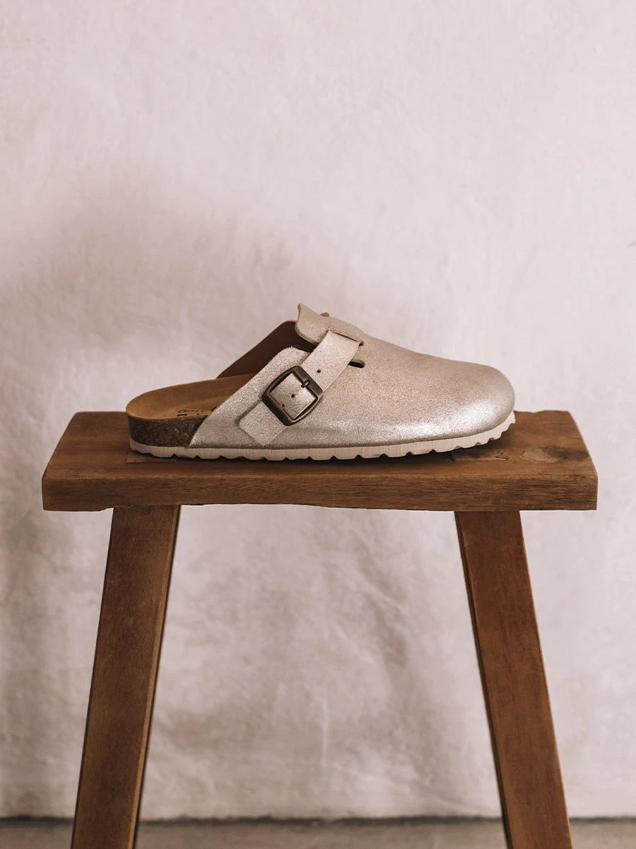  - Zueco de mujer en serraje con hebilla | GEMINA-QT  - Toni Pons  