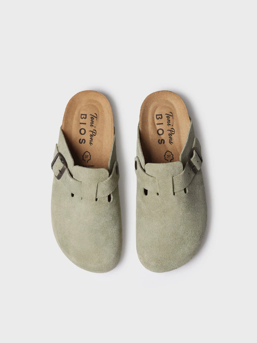  - Zueco de mujer en serraje con hebilla | GEMINA-QT  - Toni Pons  