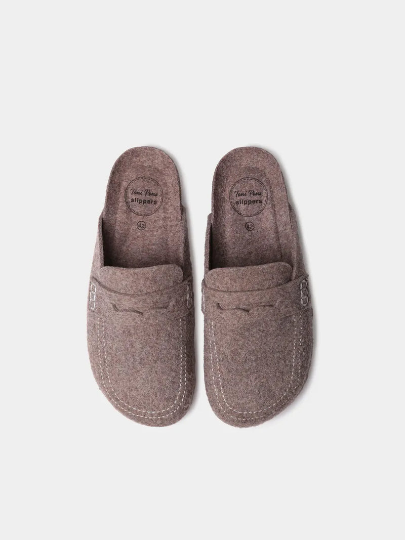 Zapatillas de casa hombre - Slippers tipo zueco de fieltro para hombre | GENIS  - Toni Pons  
