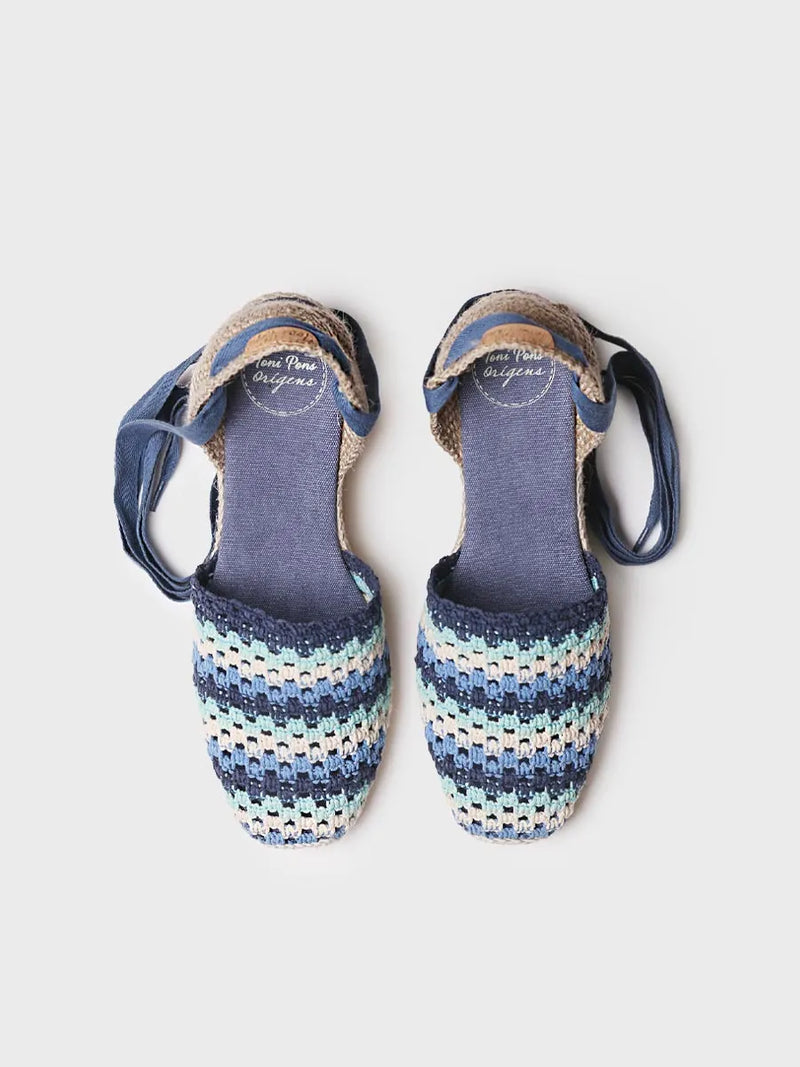alpargatas mujer - Alpargata de cuña de mujer en crochet multicolor | GEORGINA  - Toni Pons  