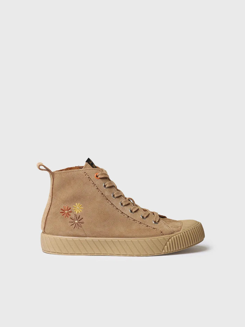 zapatillas mujer - Zapatilla abotinada de mujer con detalles florales | GIA-SF  - Toni Pons  