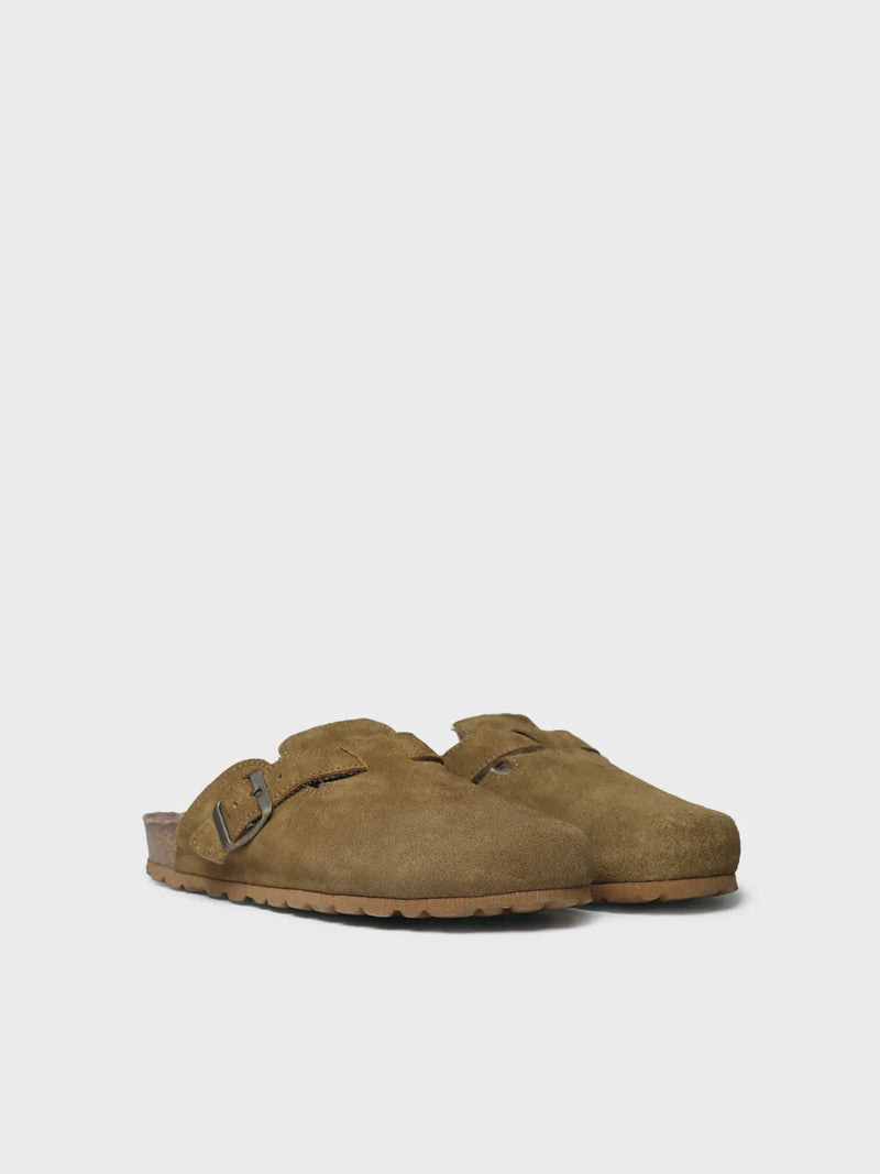 Sandalias mujer - Zueco en serraje con borrego para mujer | GINESTA  - Toni Pons  
