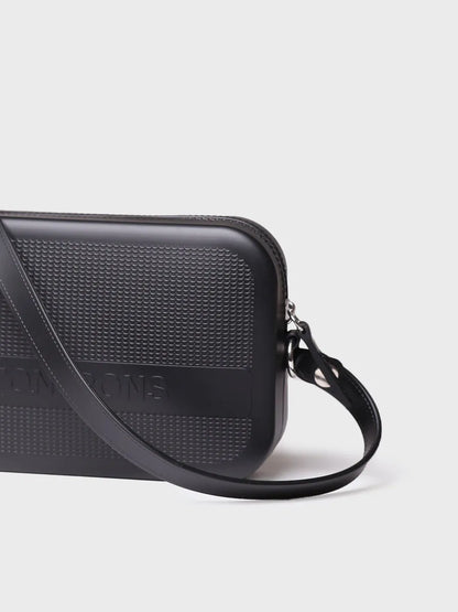 Black rubber shoulder bag 