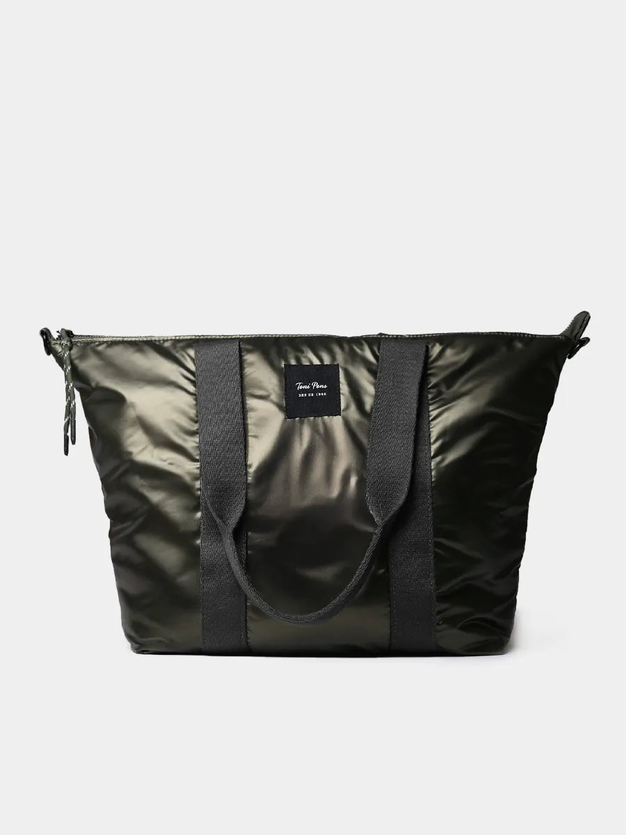 Women’s bag in shiny padded fabric