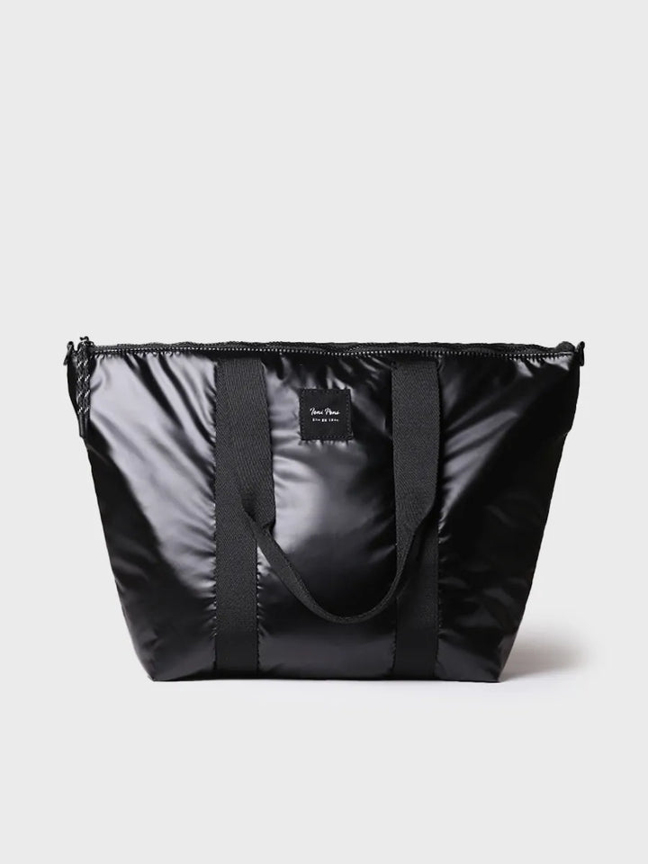 Complementos - Bolso para mujer en material acolchado negro brillante | GINNY  - Toni Pons  