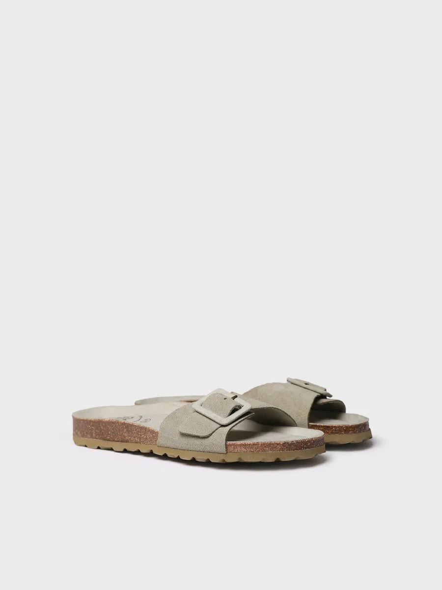 Women's BIO sandal with buckle and cork sole