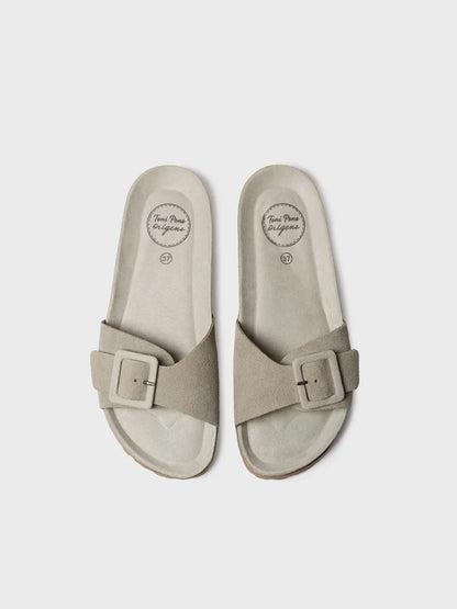 Women's BIO sandal with buckle and cork sole