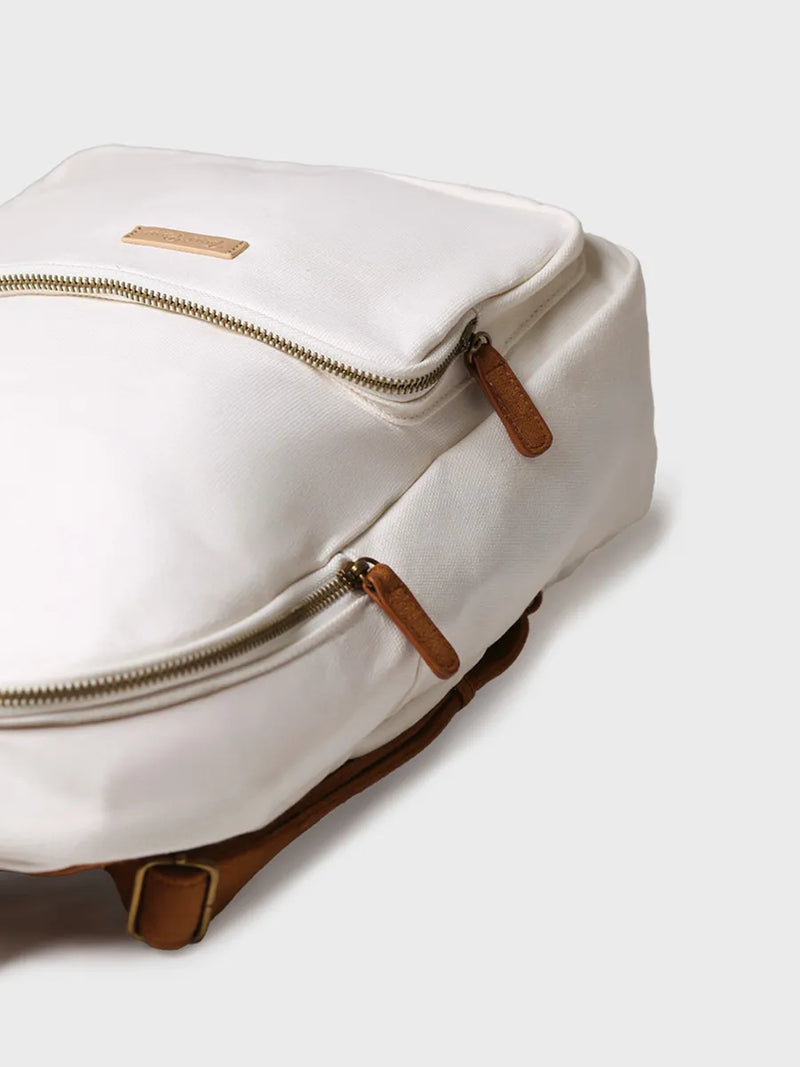 Complementos - Mochila de lona de algodón con tiras en ante vegano | GLORIA  - Toni Pons  