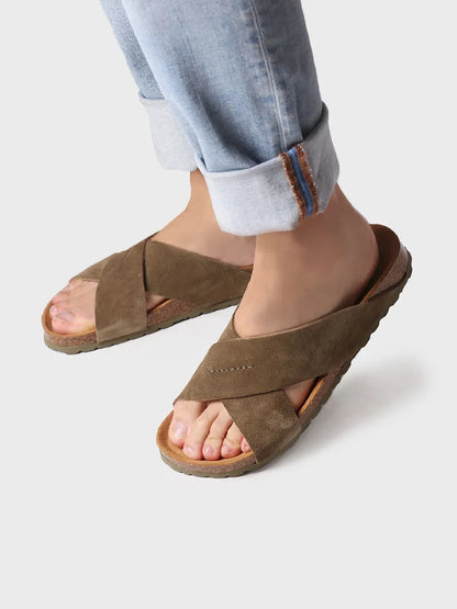 Men's BIO sandal with crossed straps