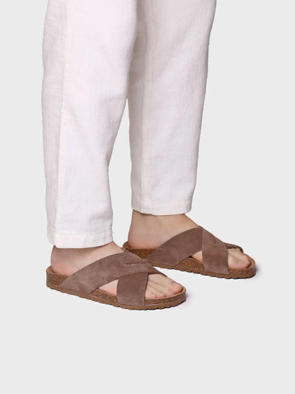 Men's BIO sandal with crossed straps