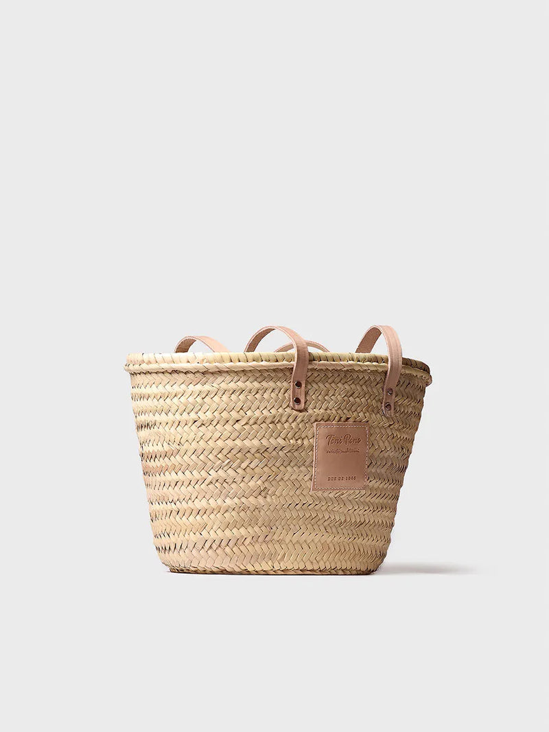Complementos - Capazo de mimbre para mujer con asas de piel | GOMERA  - Toni Pons  