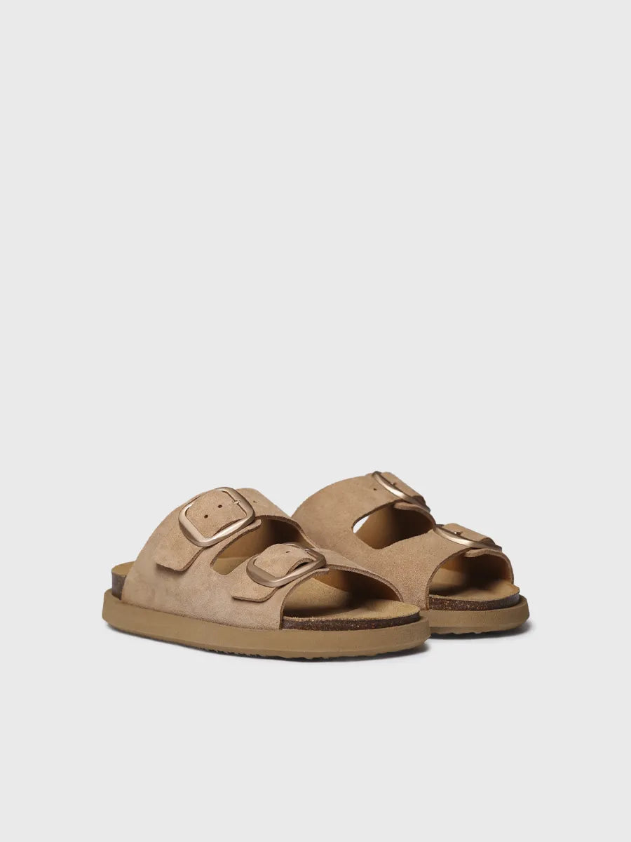  - Sandalia de mujer en serraje con hebillas | GONIA-QT  - Toni Pons  