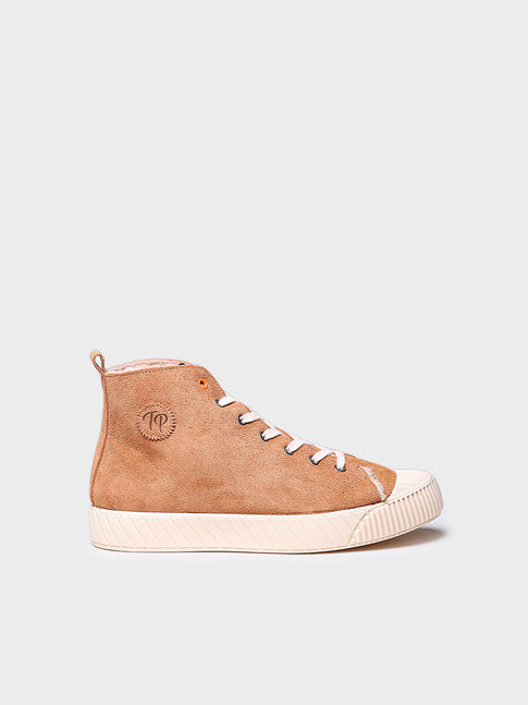 Men's high-top sneaker in split leather - GRANT-SY