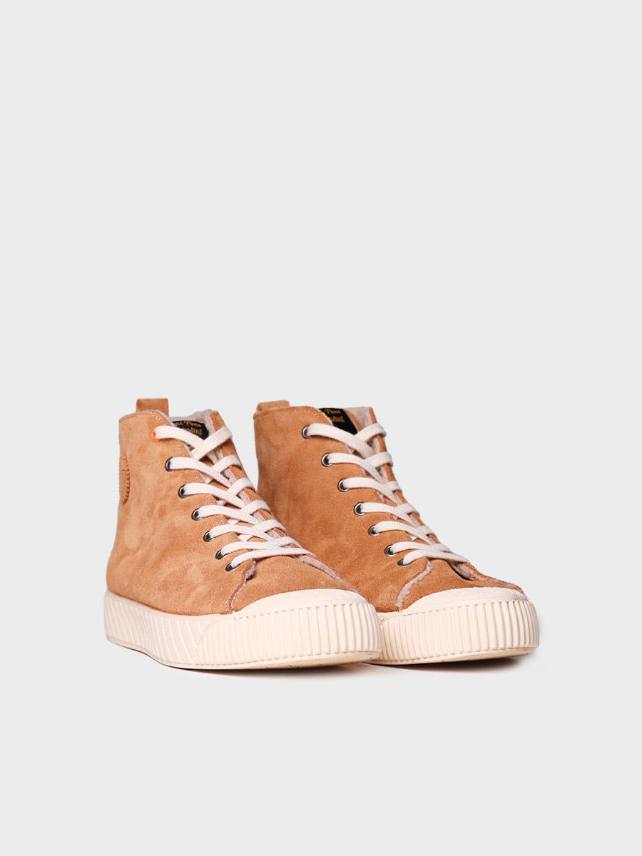 Men's high-top sneaker in split leather - GRANT-SY