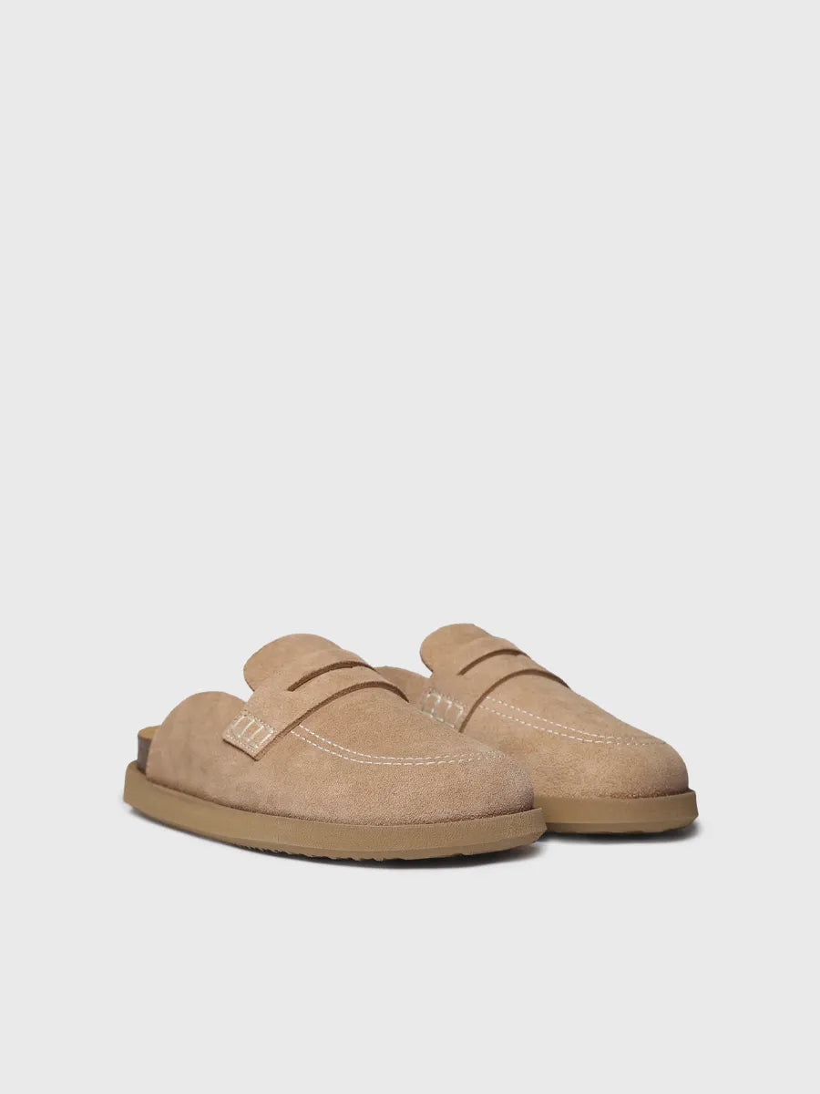  - Zueco de mujer en serraje tipo mocasín | GREVENA-QT  - Toni Pons  