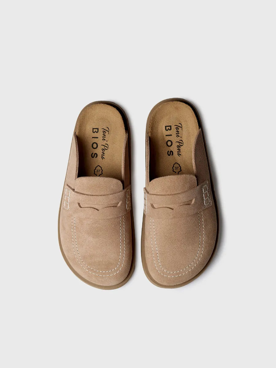  - Zueco de mujer en serraje tipo mocasín | GREVENA-QT  - Toni Pons  