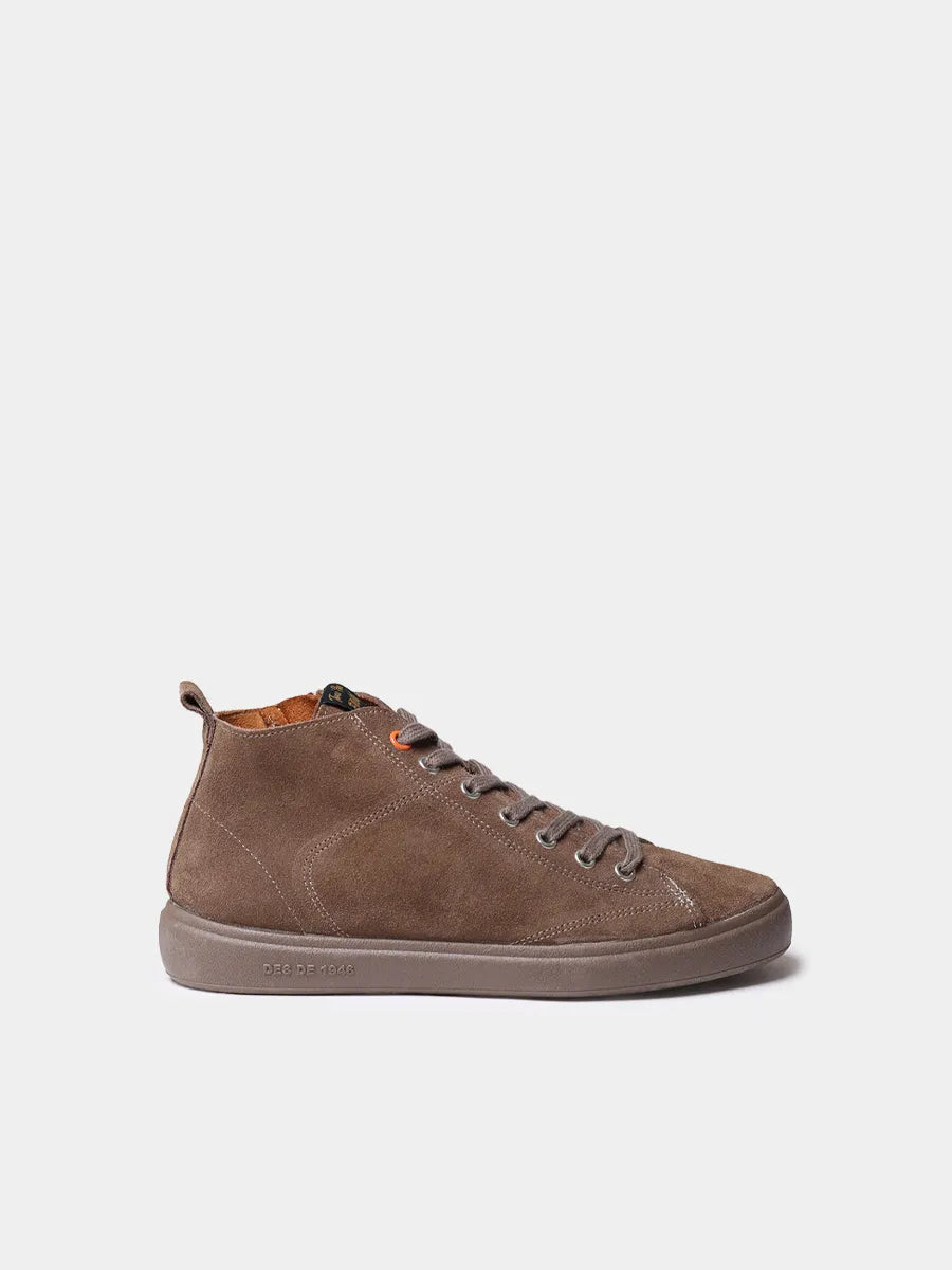 Women's sneakers in metallic leather and suede