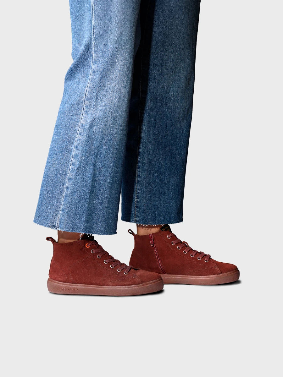 Zapatillas mujer - Botín en serraje con cordones para mujer | GUALBA  - Toni Pons  