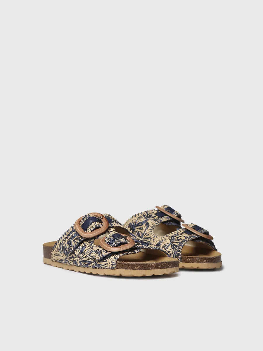  - Sandalia de mujer en rafia con diseño floral | GUAM-RF  - Toni Pons  