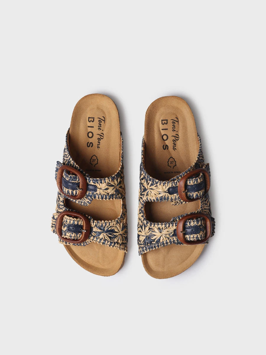  - Sandalia de mujer en rafia con diseño floral | GUAM-RF  - Toni Pons  