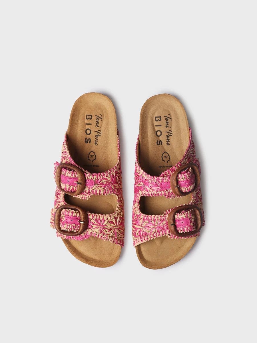  - Sandalia de mujer en rafia con diseño floral | GUAM-RF  - Toni Pons  