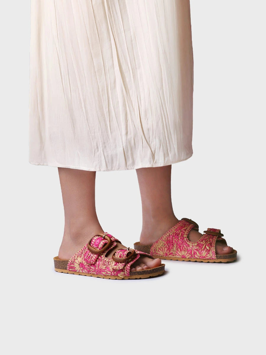  - Sandalia de mujer en rafia con diseño floral | GUAM-RF  - Toni Pons  