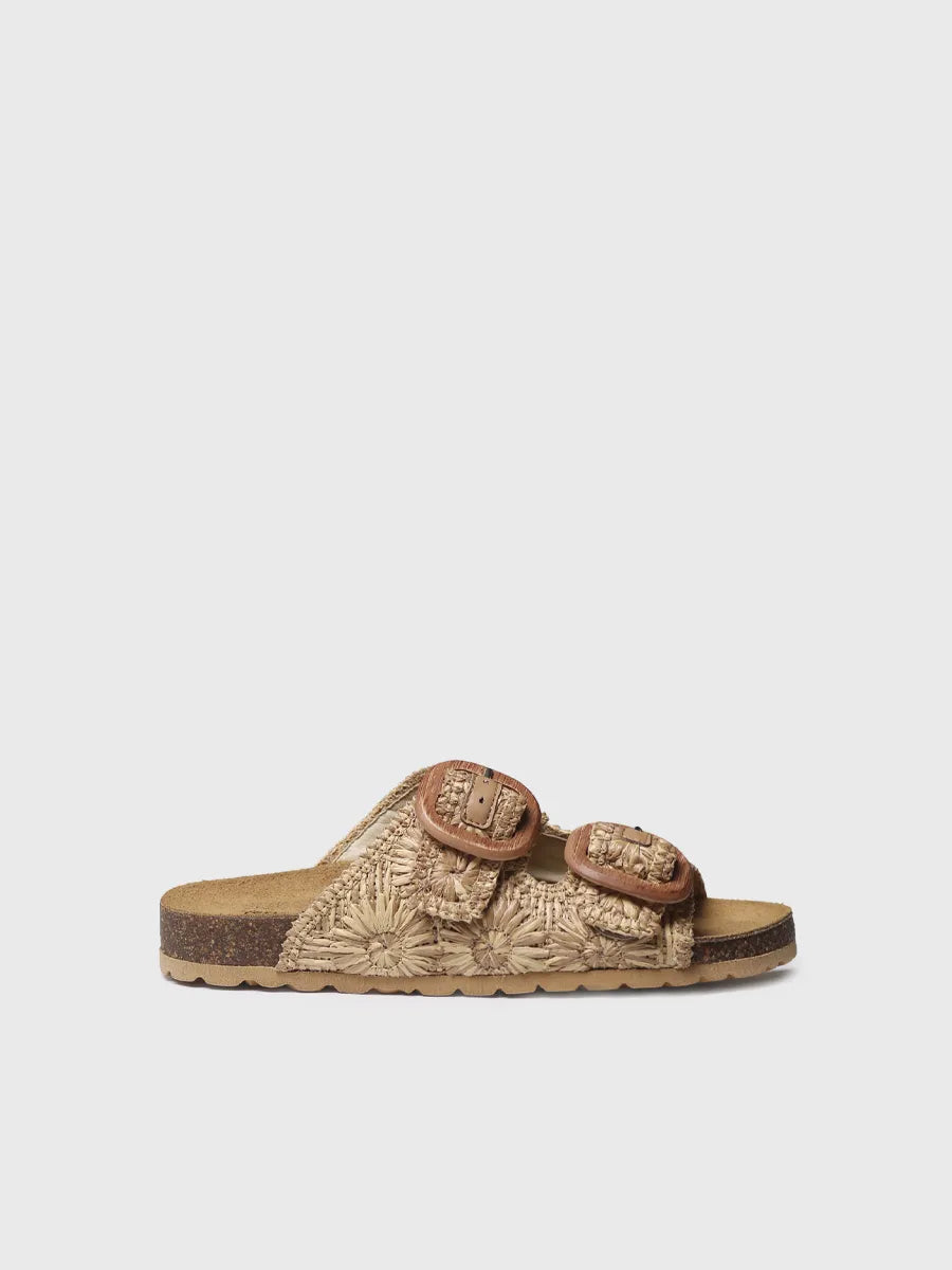  - Sandalia de mujer en rafia con diseño floral | GUAM-RF  - Toni Pons  