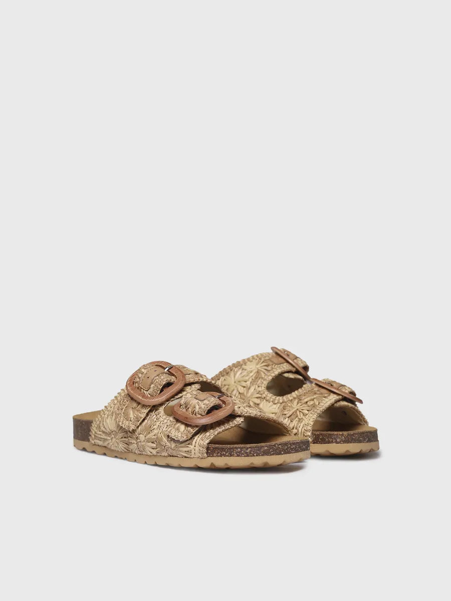  - Sandalia de mujer en rafia con diseño floral | GUAM-RF  - Toni Pons  