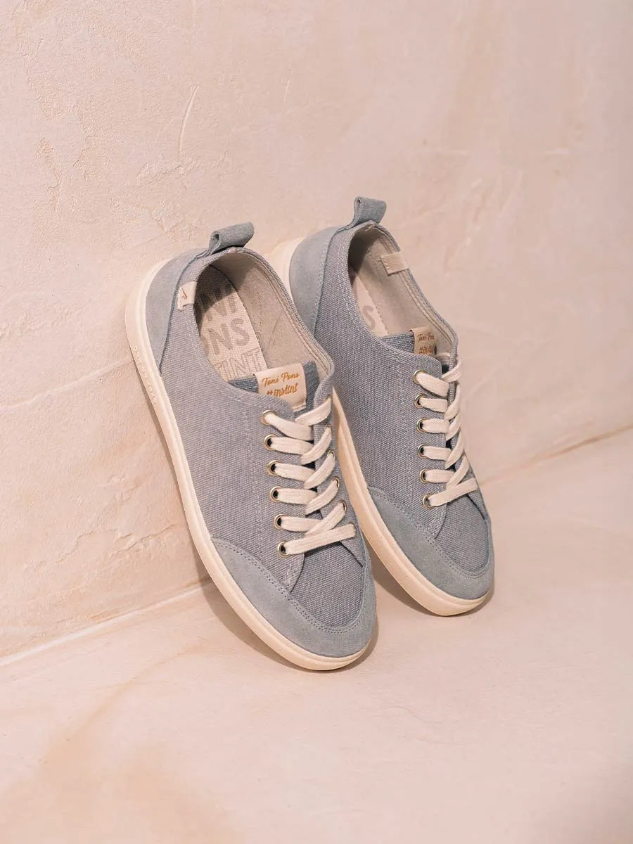 Baskets à lacets et coton pour femme 