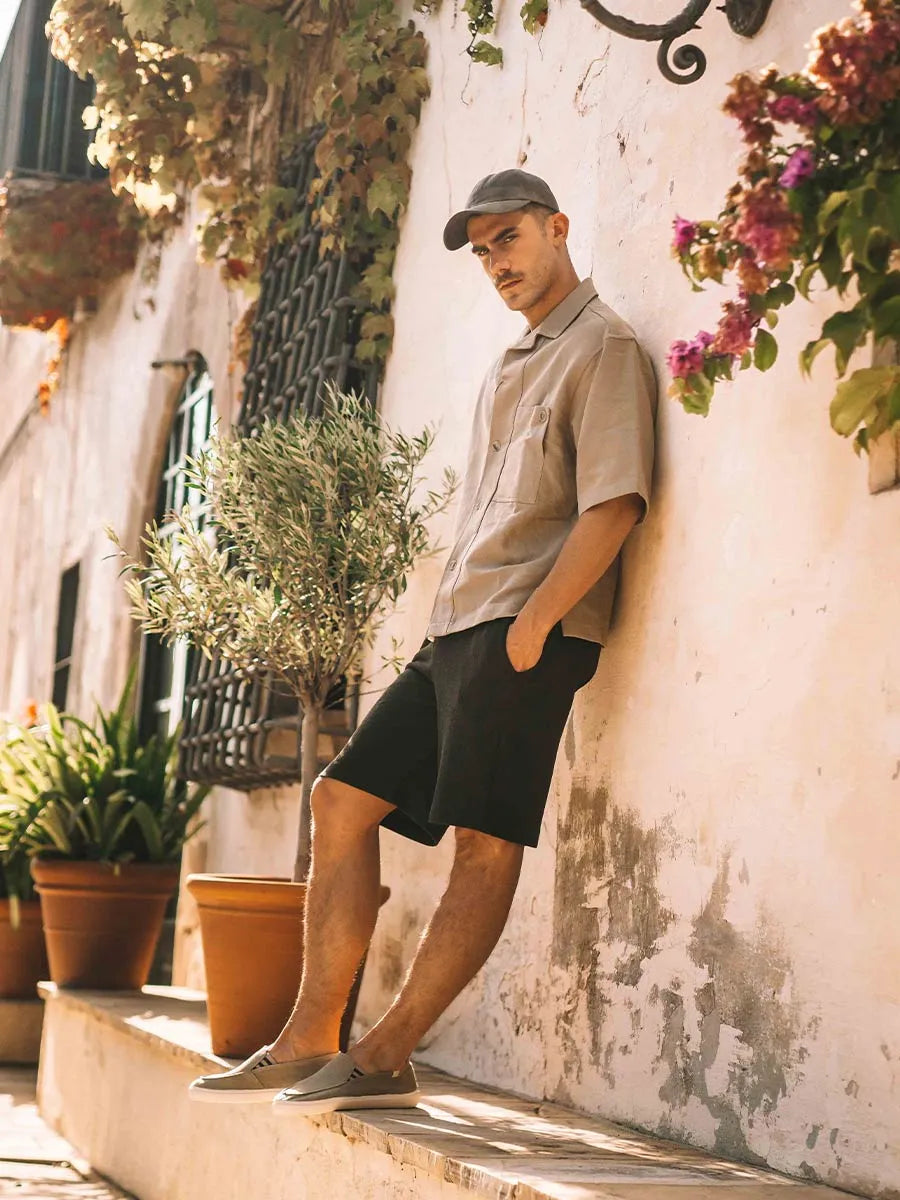 Zapato cerrado de hombre en algodón con elásticos laterales | ILARI