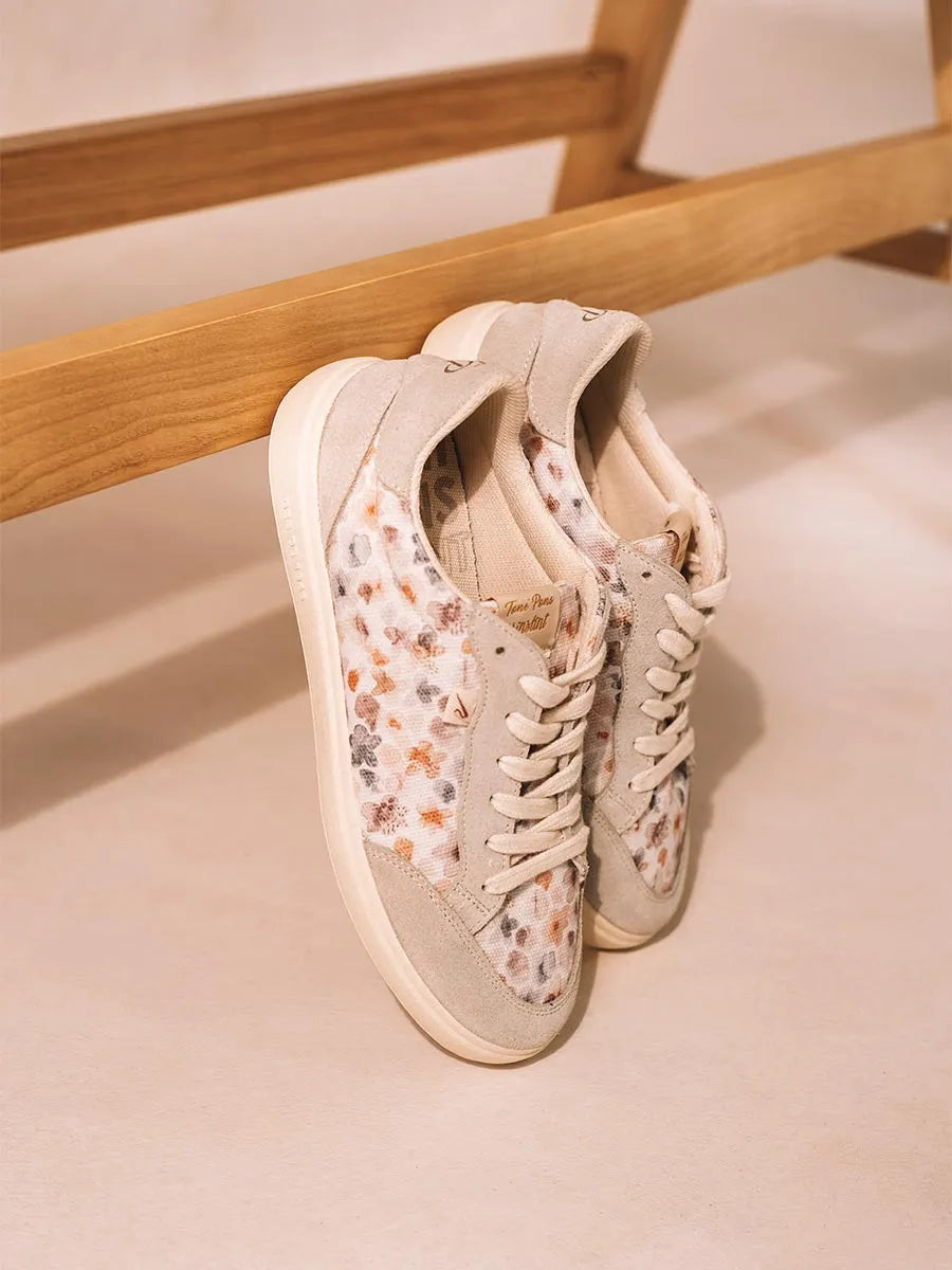 Baskets pour femme à motif floral 