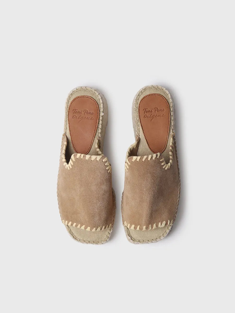  - Sandalia abierta de mujer de cuña en serraje | ILENIA-SD  - Toni Pons  