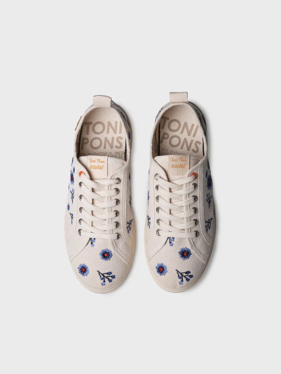  - Zapatilla deportiva de mujer con bordado floral | INDIRA-BF  - Toni Pons  