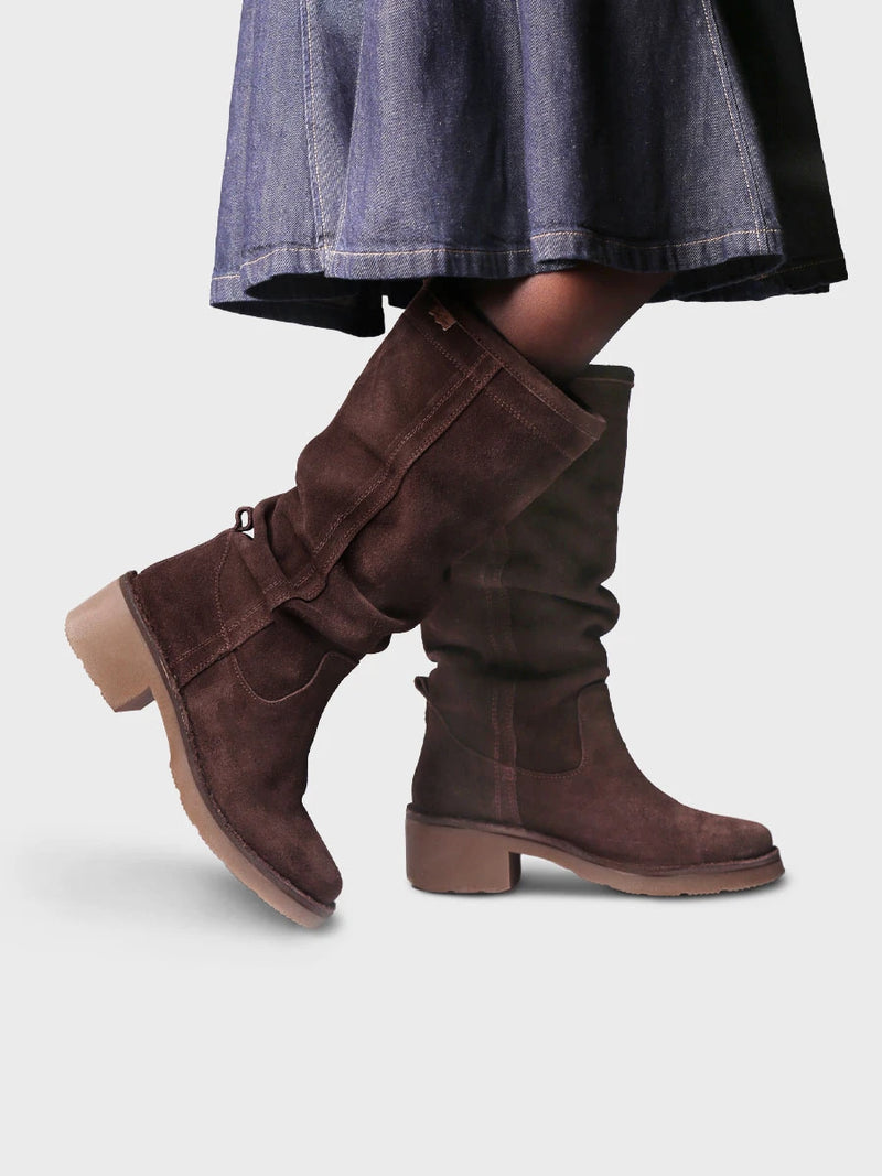 Botines mujer - Bota alta en serraje para mujer | IONE-SY  - Toni Pons  