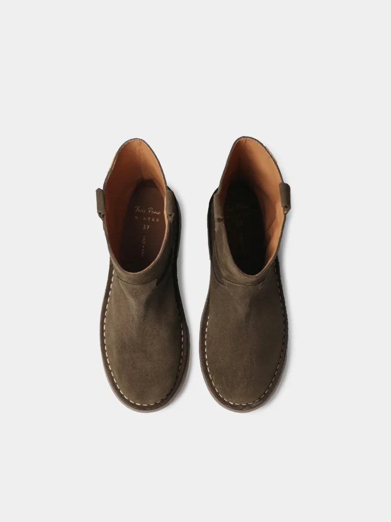 Botines mujer - Botines planos de mujer en serraje | IRUN-SY  - Toni Pons  