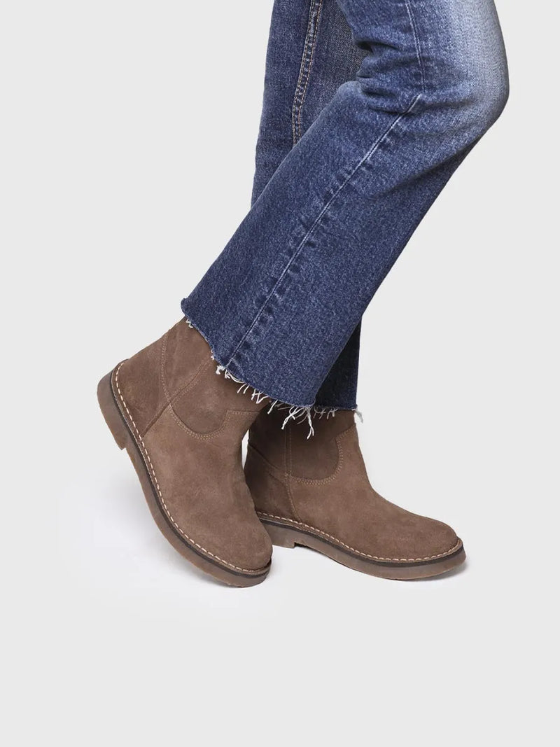 botines mujer - Botines planos de mujer en serraje | IRUN-SY  - Toni Pons  