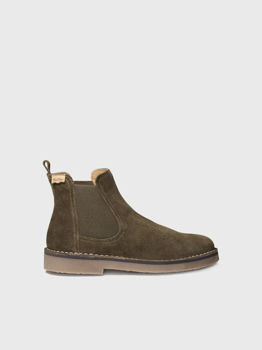 Women's Ankle boot in Suede in khaki 