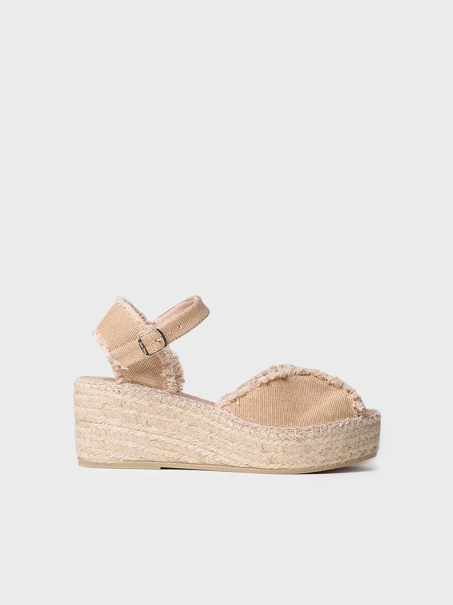 Women's espadrilles with frayed finish