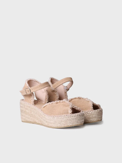 Espadrille pour femme avec finition effilochée 