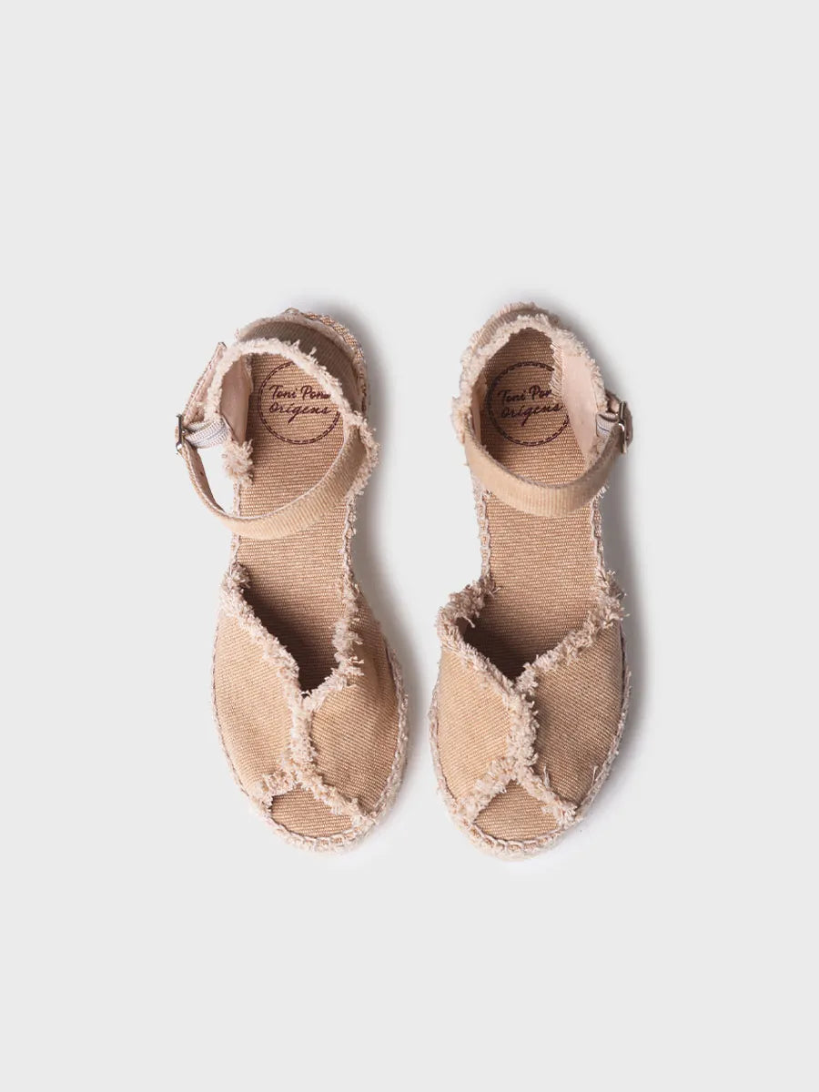 Espadrille pour femme avec finition effilochée 