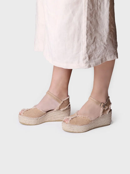 Espadrille pour femme avec finition effilochée 