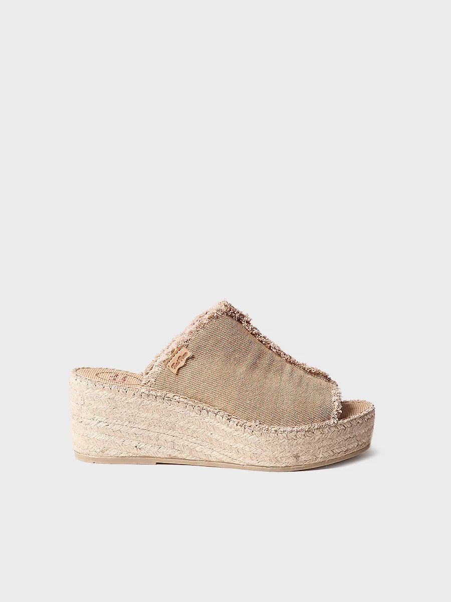 Espadrille ouverte au talon pour femme 