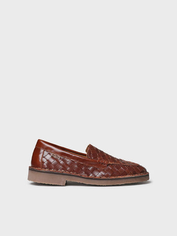 Zapatos mujer - Mocasín en piel trenzada para mujer | IVARS-BL  - Toni Pons  