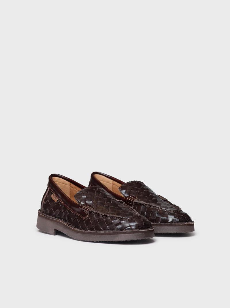 Zapatos mujer - Mocasín en piel trenzada para mujer | IVARS-BL  - Toni Pons  