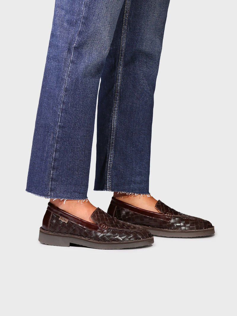 Zapatos mujer - Mocasín en piel trenzada para mujer | IVARS-BL  - Toni Pons  