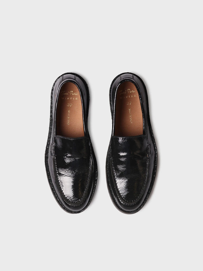 Zapatos mujer - Mocasín en piel con acabado de charol para mujer | IVARS-CA  - Toni Pons  