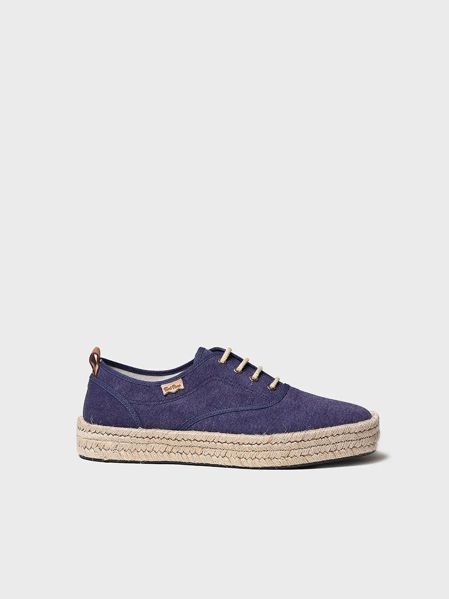 Men's espadrilles with laces in Navy colour - JACK