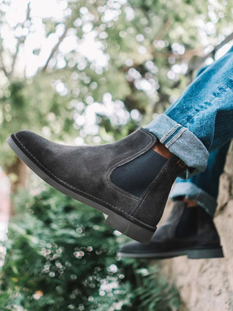 botines mujer - Botín Chelsea para hombre en serraje | JAN-SY  - Toni Pons  