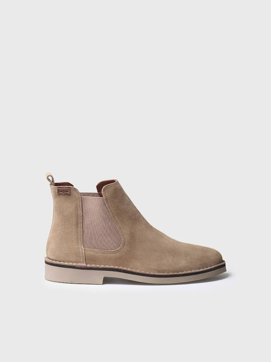 Botte Chelsea pour homme en daim couleur sable 